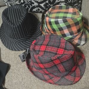 Stylish Plaid and Striped Women's Fedora Hats (3)